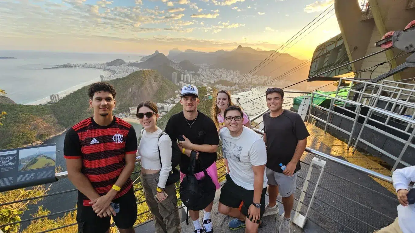 At the top of the Sugar loaf