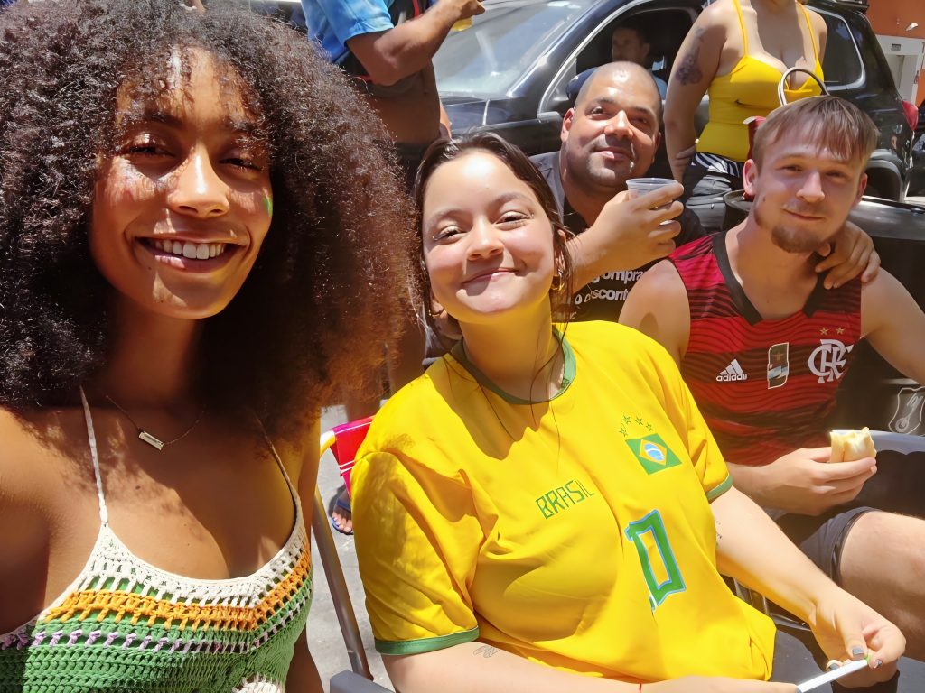 Students watching the world cup in our RioLIVE! Activity